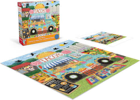 500 Ceaco - Food Trucks Taco Truck Piece Jigsaw Puzzle with Colorful Vibrant Art for Adults and Teens