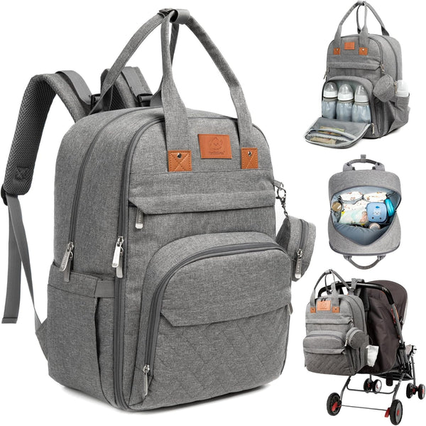 KeaBabies Diaper Bag Backpack - Large Baby Diaper Bag with Changing Pad,