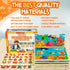 WOOODLIFY 7 Pack 2 3 4 5 7 2-5, Wooden Puzzles for Toddlers Years Old - Colorful Chunky Wood Peg Puzzles for Kids Ages