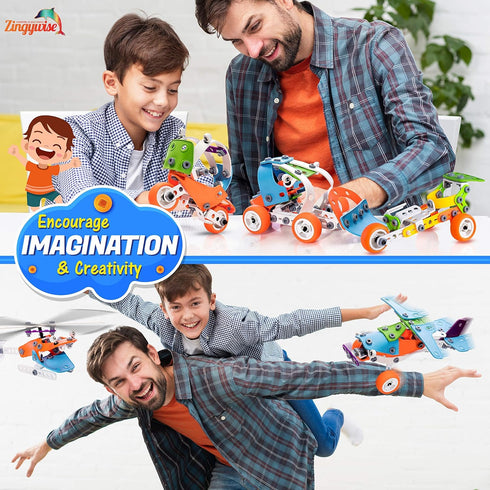STEM Building Toy for 7-12 Years Old Boys, 171Pcs 7-in-1 Models Construction Set, Educational Toys for Kids 5-7