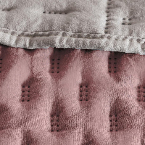 Generic DualScape Grey-Pink Patch Premium Baby Crib Comforter
