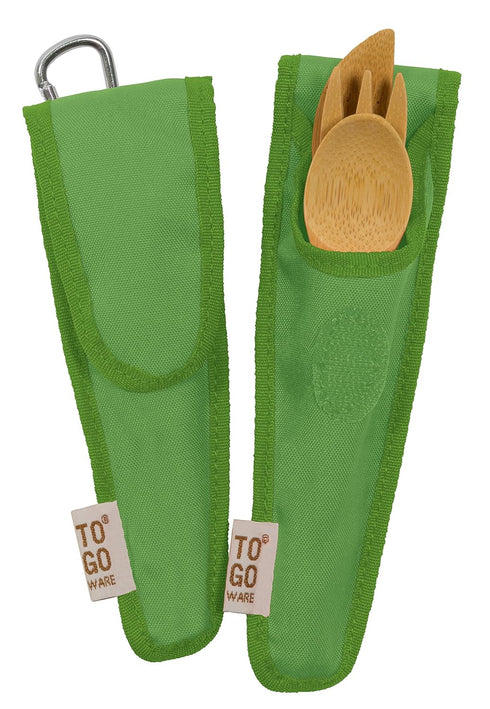 Kid's Bamboo Utensil Set, Kiwi Green - 1 EA