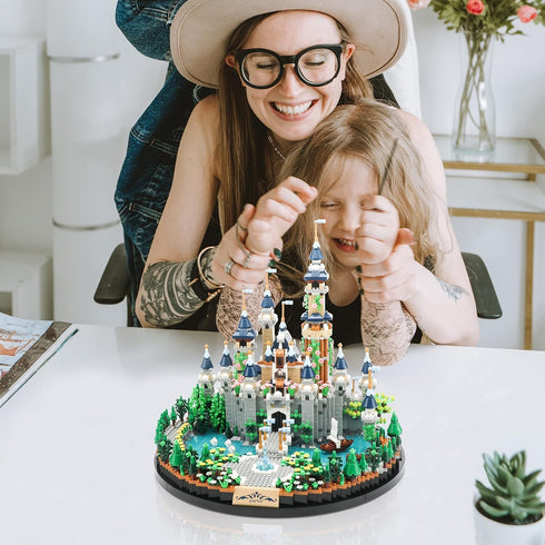 Magic Princess Castle Micro Building Blocks, Medieval Mini Building Kit for Adults, Creative Display Gift, 3600 PCS