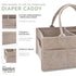 Parker Baby Diaper Caddy, Nursery Storage Bin and Car Organizer for Diapers and Baby Wipes, Oatmeal