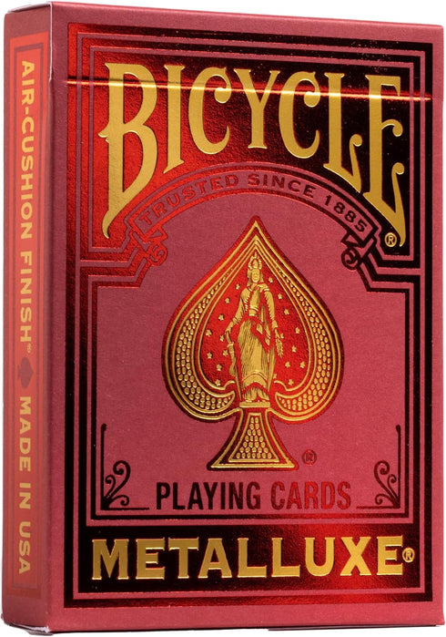 Bicycle Metalluxe Red Playing Cards - Premium Metal Foil Finish, Poker Size