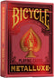 Bicycle Metalluxe Red Playing Cards - Premium Metal Foil Finish, Poker Size