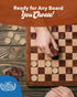 WE Games Wooden Checkers Pieces Only (1.06 inch), 24 Brown and Natural Stained with Storage Bag