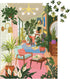 500 Piece Book Puzzle with Beautiful Plant and Interior Design Artwork: Galison Lighting 101: Houseplants Packaged in