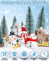 16 Pack Snowman Kit, Build a Snowman Craft Kit for Kids, Christmas Craft Creative Air Dry Clay Modeling Dough Crafts