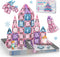 Windidi Magnetic Tiles Princess Toys, Princess Castle Travel Magnetic Blocks with Metal Box