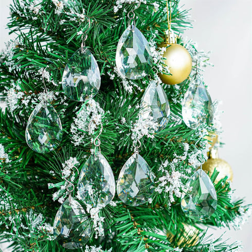 10pcs 50mm H&D Chandelier Crystal Prisms Pendants - Clear Crystal Teardrops Parts
