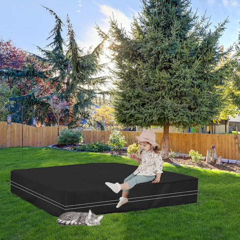 72 72 8 Heavy-Duty Waterproof Sandbox Cover Square Outdoor Sand Box Cover for Toddlers, x x Protects Sand from Rain