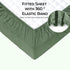 2 Pack, 100% 52x28 Dreamology Muslin Crib Sheets, Cotton Crib Sheet Fitted, for Girls, Boys, Green Crib Sheets