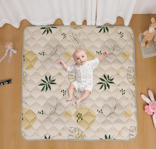 TADO MUSLIN Baby Play Mat 50x50 Inch, Thickened Soft Floor Mat for