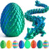 8Pcs 3D JOYIN Printed Dragon Eggs with Laster Color Dragon, Articulated Magic Toys, Easter Basket Stuffers for Kids