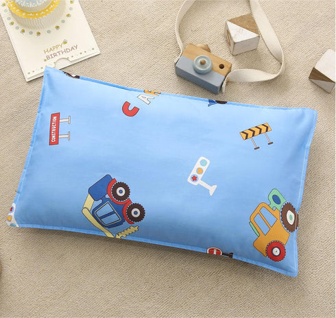 J-pinno Bulldozers Set, 100% 47" 59", Cars Digger Tractors Boys Girls Cartoon Duvet Cover + Pillowcase Zipper Closure