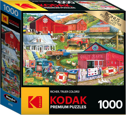 RoseArt Kodak Premium Country Compilation, 1000 Piece Jigsaw Puzzle for Adults