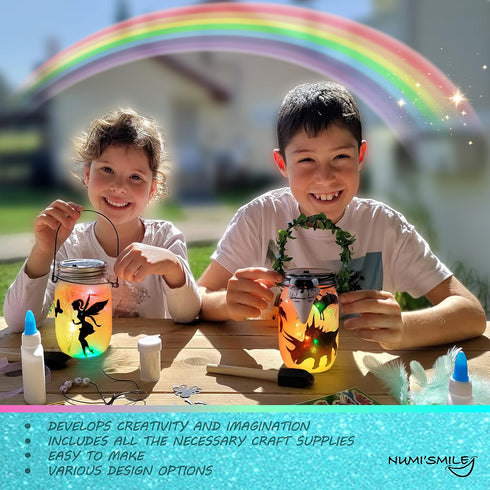 Mermaid Toy Lantern Night Light Craft Kit, DIY Mermaids Arts and Crafts, Birthday Gifts for Girls Ages 3-12