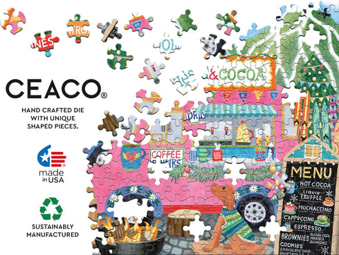Ceaco - Food Trucks - Festive Food Truck II, 500 Piece Jigsaw Puzzle