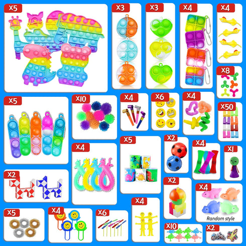 1000pcs Pack, Party Favors for Kids, Fidget Toys Birthday Gifts, Classroom Prize Boxes, Treasure Box, Goodie Bag