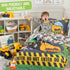 Set 4-Piece Sets Todays Kids Under Construction Toddler Bedding for Boys - Toddler Bed Comforter for Boys, Reversible