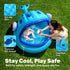 Swimming 54" 56" 28",Blow Summer JOYIN Inflatable Shade Kiddie Pool,Whale Baby Pool Tent, Infant Pool for Kids x x Up