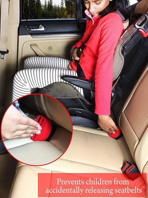 BuckleShield Seat Belt Lock Cover, Prevents Kids from Unbuckling Seat Belt, Premium Heavy Duty ABS Plastic