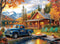 Anguis 500 Piece Puzzles for Adults Blue Pickup & Cottage 20.5 x 15