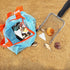 Vodolo Beach Mesh Shovel with Mesh Beach Bag for Shell Collecting, Kids Filter Sand Scooper for Picking Up Shells
