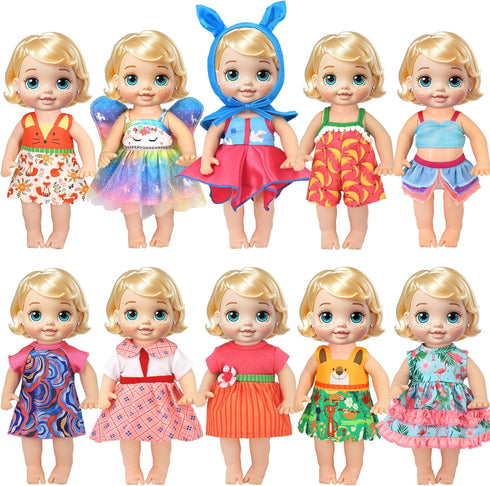 10 Sets 10 Inch 12 Inch ebuddy Alive Baby Doll Clothes - Doll Clothes and Accessories s for Baby Dolls Baby Dolls