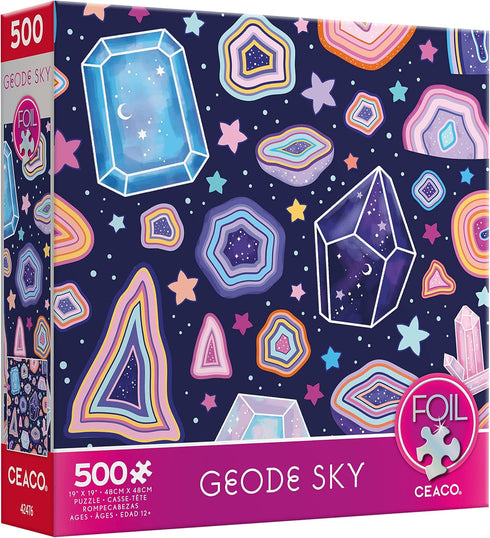 Ceaco Foil Puzzle - Geode Sky 500 Piece Jigsaw Puzzle