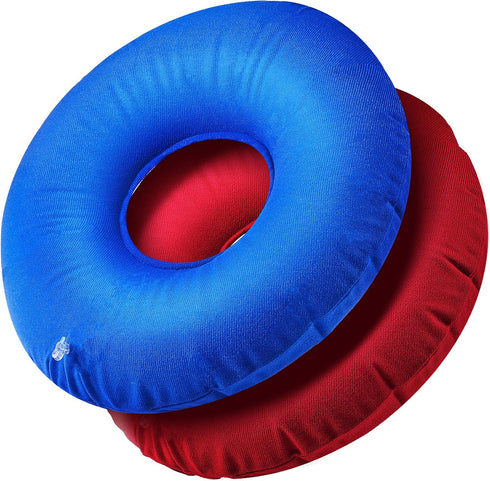 Zonon Inflatable Donut Car Seat Cushion, 2 Pieces 15 Inch Round Ring Pillows for Tailbone, Portable for Home Office Car