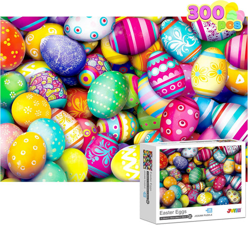 300 (21.25 15 inches) JOYIN Large Piece Jigsaw Puzzle x Eggcellent for Easter Party Favors Plush Easter Basket