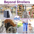 Stroller Hooks for Hanging Diaper Bags, Mommy Stroller Clip and Organizer Hook - Large Carabiner Clips