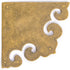 Brass Curled Box Corner Plate – Set of 2, 3.3"