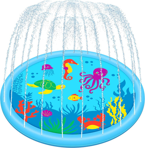 SLOOSH 60" Splash Pad Water Toys - Sprinkler Mat for Toddler Kids