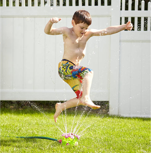 Melissa & Doug Sunny Patch Pretty Petals - Flower Sprinkler Toy with Hose Attachment
