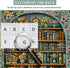 PICKFORU 1000 Vintage Bookshelf Puzzles for Adults Pieces, Flower Blooming Bookshelf Jigsaw Puzzle Library, Wildflower