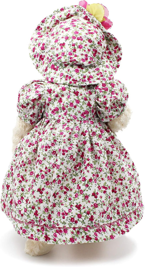 16" oitscute Teddy Bears Baby Cute Soft Plush Stuffed Animal Toy for Girl Women (Red Flower)