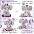 Mommy 13" Set Elephant Stuffed Animal Mom and Baby Plush Toy, Cute Small Soft Mama Family Toys with Mini Little