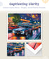 Plastic Jigsaw Puzzles for Adults, 2000 Pieces Bigelow Illustrations - Rain on The Boulevard, No Puzzle Mat Required
