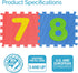 pete's choice 0 9 10 Safe Non Toxic Numbers Mat - Thick & Soft to Flooring Mat, Tiles | Early Math Learning | Kids