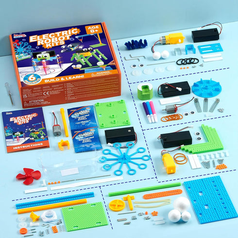6 1 8-13, Klever Kits in Electric Robot Kits, Make Your Own Stem Toys for Ages Stem Activities Educational Science Kits