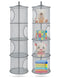 Libeder Mesh Hanging Storage Space Saver Bags Organizer - Foldable Storage Organizer with 4 Compartments, Toy Storage