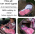 5 Car Seat Blankets for Babies Winter - Stroller Footmuff Carseat Cover Baby Point Harness - Swaddle Bunting Bag (Pink)