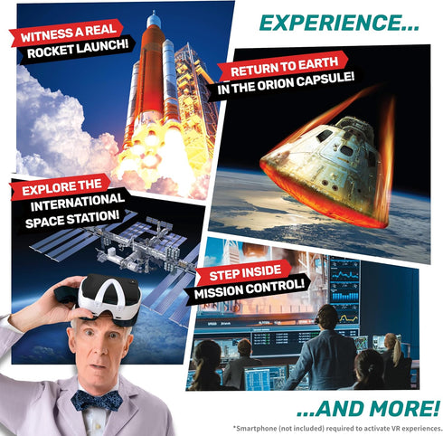 Bill Nye's Science Squad: Rocket Lab VR - Virtual Reality Kids Science Kit with Book and Interactive Learning Activity