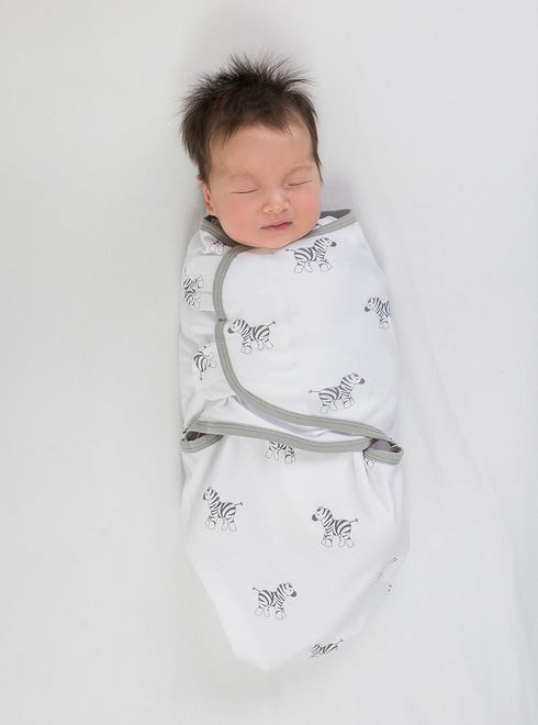 Set 3, Amazing Baby Swaddle Blanket with Adjustable Wrap, of Zebra, Confetti and Lattice, Sterling, Small