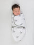 Set 3, Amazing Baby Swaddle Blanket with Adjustable Wrap, of Zebra, Confetti and Lattice, Sterling, Small