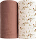 Konssy Muslin Swaddle Blankets for Girls Boys 2 Pack, 100% Cotton Receiving