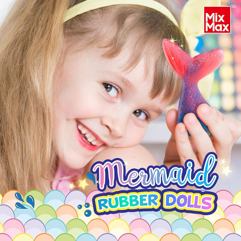 MixMax 6 Packs 6-12 Make Your Own Squishies Toys, Rubber Dolls Making Kit for Kids Glow Jumbo Glitter Silicone Squishy